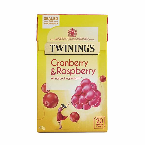 Twinings Cranberry & Raspberry Tea Bags Imported